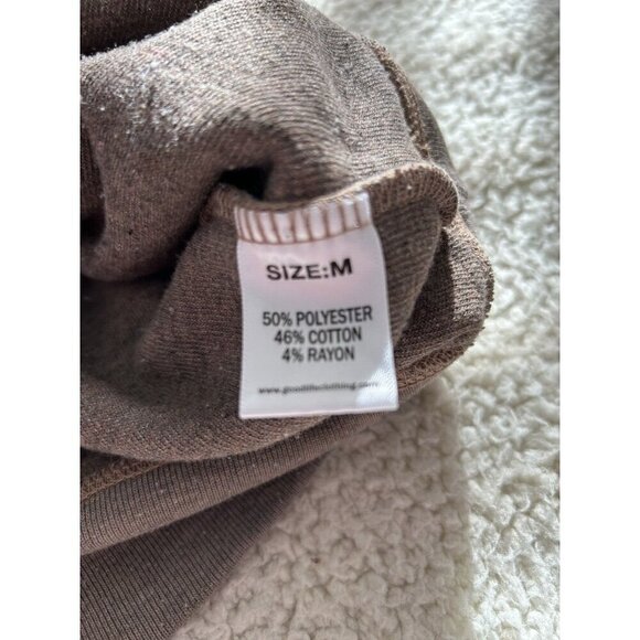 Goodlife Reverso Fleece Sweatshirt Macchiato Brown Size M - Picture 7 of 10